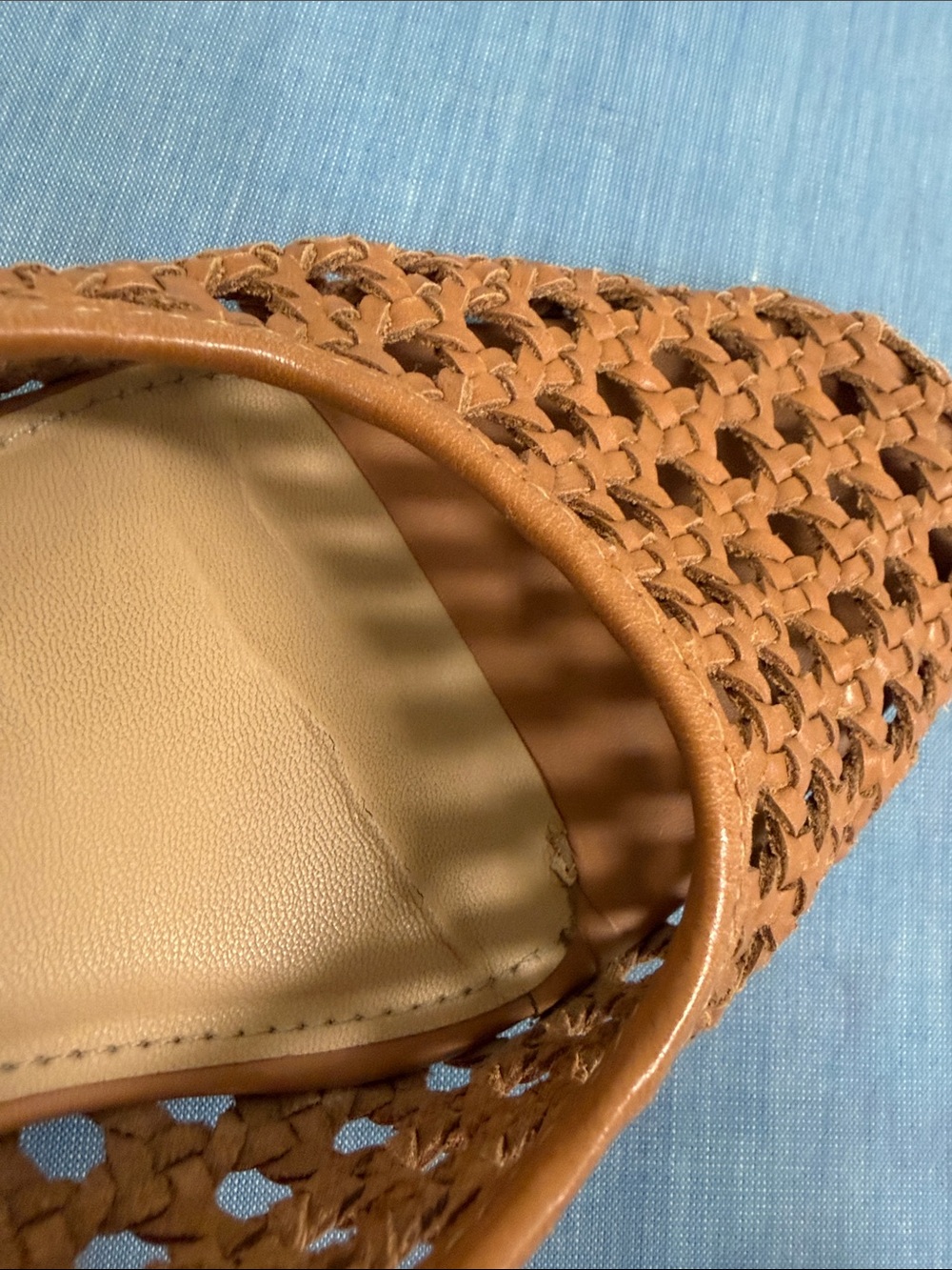 Madewell Woven Brown Women's Mary Jane Flats Size 8.5 - Picture 5 of 5